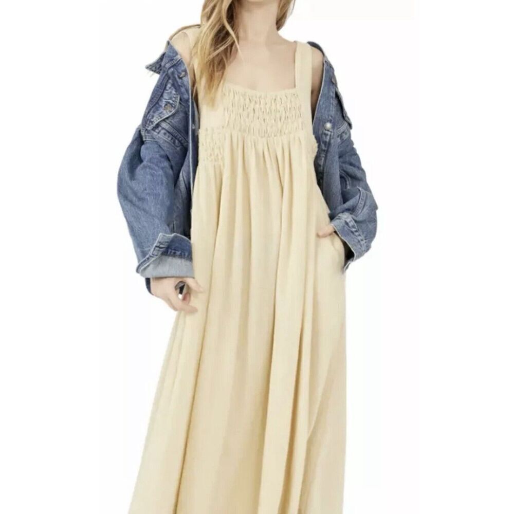 Free People Cream Maxi Dress